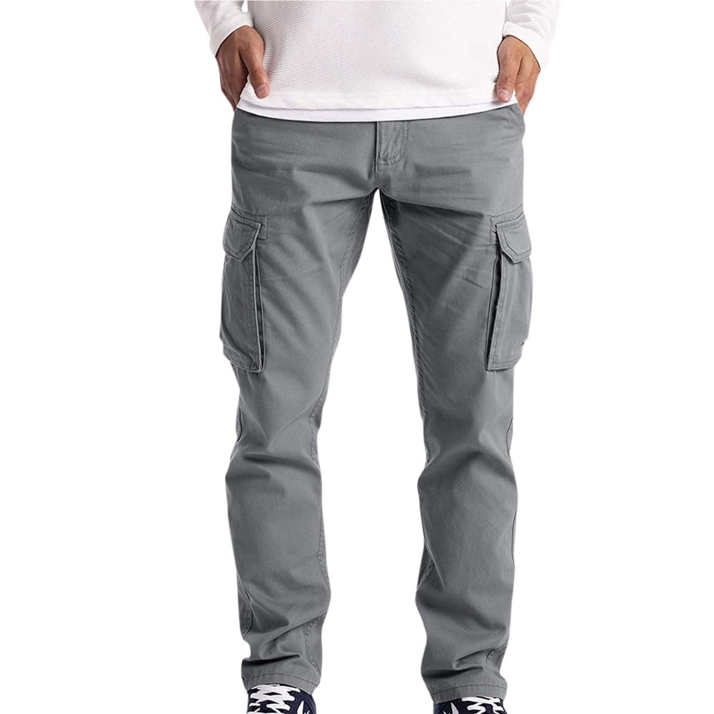 eoeioa Mens Cargo Pants Winter Tactical Pants, Outdoor Fleece Lined Snow Ski Cargo Pants, Thermal Hiking Pants