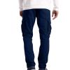 eoeioa Mens Cargo Pants Winter Tactical Pants, Outdoor Fleece Lined Snow Ski Cargo Pants, Thermal Hiking Pants view 2