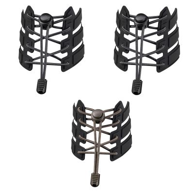 3 Pairs No Tie Shoe Laces for Kids Adults Elastic Shoe Laces with Lock Device for Sneakers (Army green)
