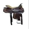 Daarkgreen Leather Western Barrel Racing Horse Saddle Beige Brown Get Matching Tack Set Headstall Breast Collar and Reins Size 12"-18" Inches (15.5") view 1