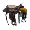 Daarkgreen Leather Western Barrel Racing Horse Saddle Beige Brown Get Matching Tack Set Headstall Breast Collar and Reins Size 12"-18" Inches (15.5") view 2