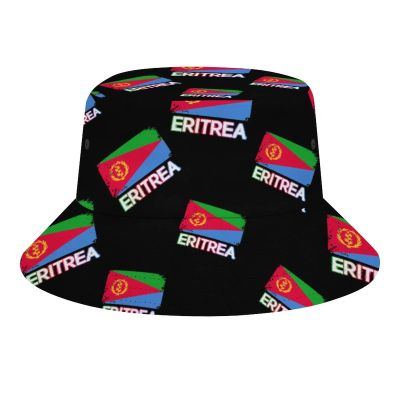 Eritrean Flag Unisex Bucket Hat Sun Beach Cap Fisherman Summer Travel Hats