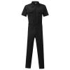 Jumpsuit for Men Fashion Short Sleeve Cargo Overalls Casual Pockets Zip Up Work Rompers One-Piece Big and Tall Summer Pants Black view 4