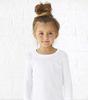 Brix Baby Toddler Girls' Long Sleeve - Tees Crew Neck Cotton Flexy 4 - Pack Ts. (White, Black, Pink, Heather Grey, 2T) view 2