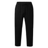 WABEOR Men's Lightweight Linen Capri Pants Loose Fit Elastic Waist Casual Beach Yoga Pants Pockets Drawstring Comfy Trousers Black view 4