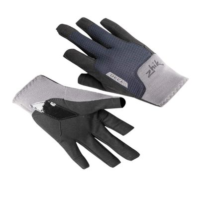 Zhik Half Finger Deck Sailing Gloves - Grey - Easy Stretch