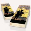 Cowboy Wild West Cornhole Board Vinyl Wrap Laminated Sticker Set Decal view 1