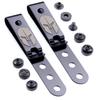 HolsterSmith Universal Metal Belt Clip for Holster Making - (Model 5) - (3-Hole) - (Tactical Black) - (w/Spartan Helmet Engraving) - (w/Mounting Hardware) - (2 Pack) view 1