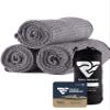 Rogue Endeavor Fishing Towels (Pack of 3)  Microfiber Towels for Fishing with Belt Loop and Carry Bag (Gray) view 1