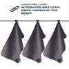 Rogue Endeavor Fishing Towels (Pack of 3)  Microfiber Towels for Fishing with Belt Loop and Carry Bag (Gray) view 3