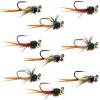 The Fly Fishing Place Tactical Tungsten Bead Head Copper John Euro Nymph Assortment Fly Fishing Flies - Collection of 9 Flies Hook Size 12 view 1