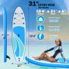 Inflatable Stand Up Paddle Board for Adult All Skill Levels- 10'4" Ultra-Light SUP Paddleboard with Durable Non-Slip Deck and Paddle Board Accessories Fins, Adjustable Paddle, Pump, Backpack, Leash view 2