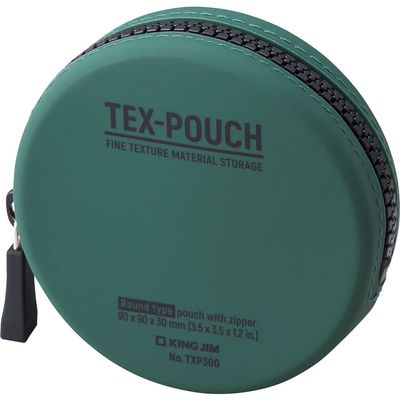 Kingjim TXP300 Pouch, Round Khaki Pouch