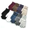 WILLWA 1 Pair of Knitted Gloves Winter Solid Color Full Finger Gloves Men and Women Gloves Thickened Cycling Gloves (Color : White, Size : One) view 2