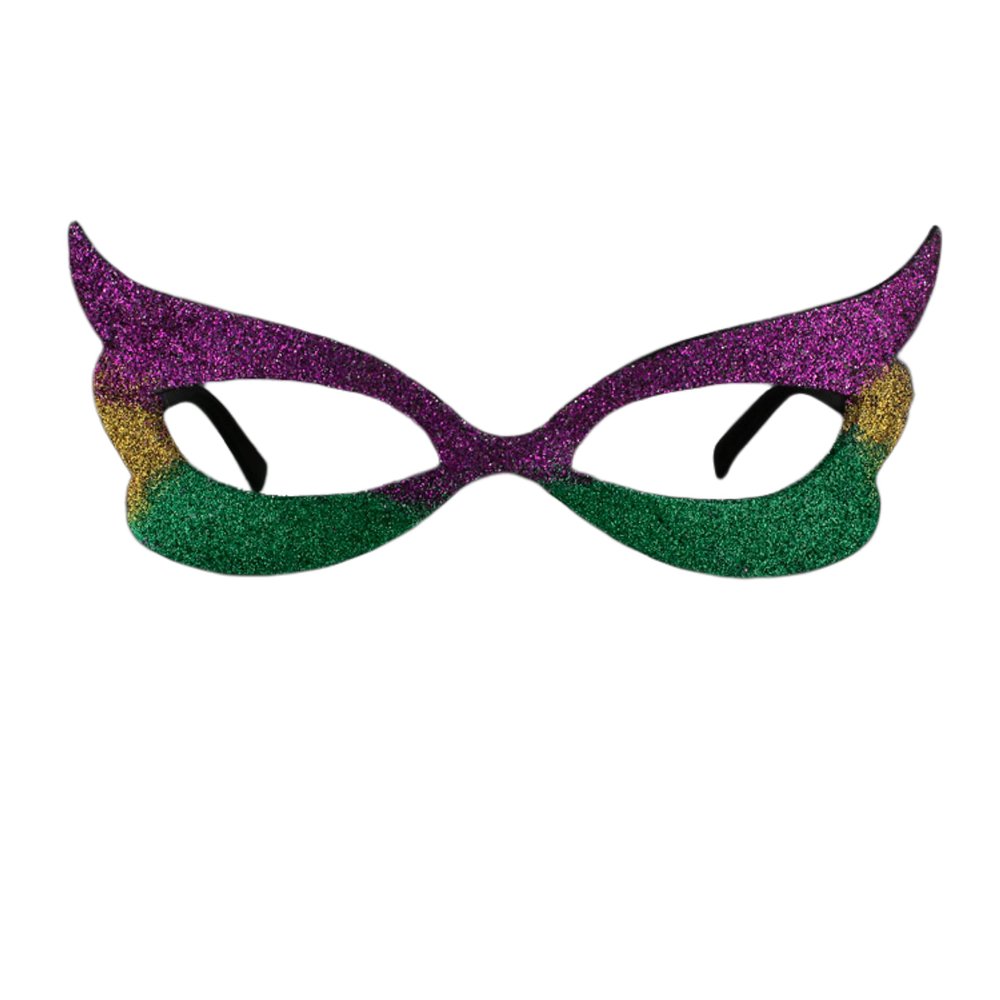 blinkee Sparkling Glitter Eyeglasses Mask for Mardi Gras New Orleans
