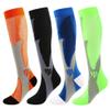 Kickticks Compression Socks 4 Paris for Women & Men 20-30mmhg Knee High Circulation Support for Running Nurse Sport Kinesio Function(Black/Blue/Green/Orange, S/M) view 1