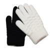 WILLWA Fashion Thick Knitted Gloves Warm Winter Stretch Mittens Girl Solid Finger Gloves (Color : Kids White, Size : Small) view 2