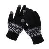 WILLWA Women's Winter Warm Knitted Thickened Elastic Gloves Women's Warm Casual Girls' Gloves (Color : N398-Black, Size : One Size) view 1