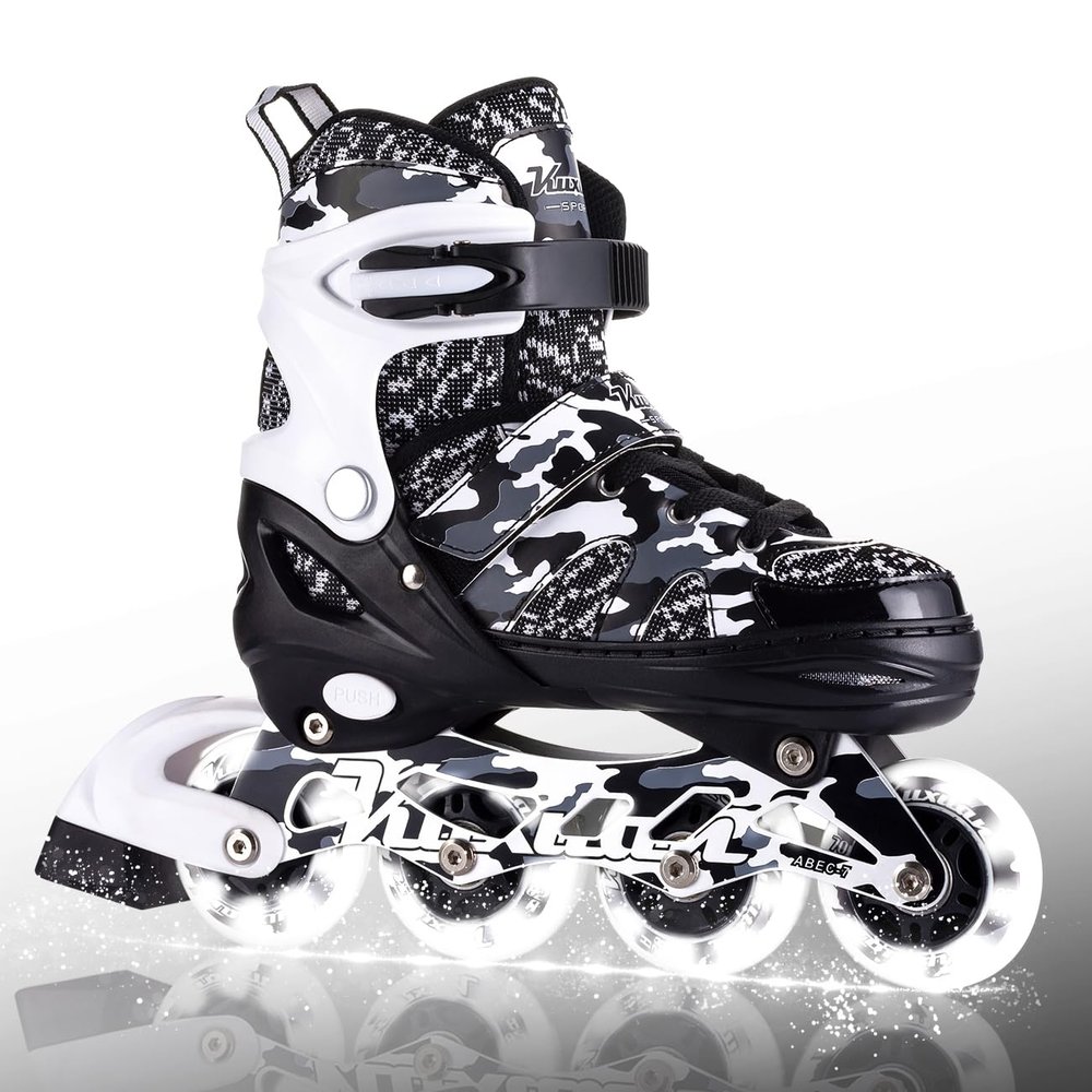 Kuxuan Skates Inline Skates Adult Male Femal Fun Illuminating Skates for Men and Women Patines para Adultos Hombre Mujer