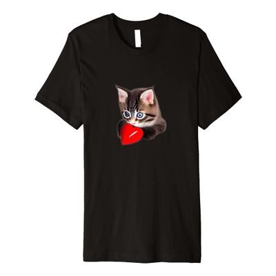 Super Cute Kitty Gift for Cat Lovers and Kitten Adoption Premium T-Shirt