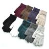 WILLWA Fashion Women's Autumn and Winter Warm Sports Fitness Cycling Gloves Women's Wool Knitted Cashmere Gloves (Color : D, Size : One Size) view 2