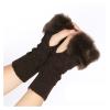 WILLWA Women's Warm Gloves Solid Color Mid-Length Arm Cuff Gloves Winter Elastic Band Wool Knitted Gloves (Color : Rojo, Size : Length 21cm) view 3