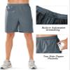 NORTHYARD Men's Athletic Running Shorts Quick Dry Workout Shorts Lightweight Sports Gym Basketball 7"/ 9"/ 5" Tennis Hiking Exercise COOLGREY-7 inches 3XL view 4