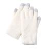 WILLWA Women's Winter Double Warm Knitted Full Finger Gloves Women's Wool Riding Driving Gloves (Color : Beige, Size : One Size) view 3
