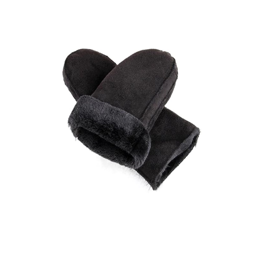 WILLWA Men's and Women's Gloves Winter Outdoor Thick and Warm Cashmere Gloves (Color : Black, Size : Men)
