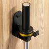 JNIHEEP Single Olympic Barbell Hanger,Garage Gym Bar Wall Rack,Vertical Barbell Mount Rack,Silver Powder Coated,Space Saving Commercial or Home Gym Accessory,Holds Under 33mm Bar Size(Black) view 2