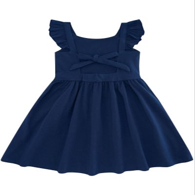 Blue Dresses for Girls 3T 4T Summer Dresses for Girls Tie Back Casual Sleeveless Vintage Sundress