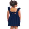 ALLIFly Blue Dresses for Girls 5-6 Years Old Sundresses for Girls Size 5 Ruffle Tie Back Sleeveless Dress for Beach view 2