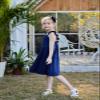 ALLIFly Blue Dresses for Girls 5-6 Years Old Sundresses for Girls Size 5 Ruffle Tie Back Sleeveless Dress for Beach view 4