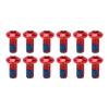 12pcs Disc Brake Rotor Bolts, Bicycle Rotor Screws for MTB Mountain Bike, Steel Disc Rotor Screws Bike Disc Brake Rotor Bolts M5 Bicycle Brake Disc Bolts Screw for Road Bike, Fixed Gear Bike(RED) view 1