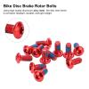 12pcs Disc Brake Rotor Bolts, Bicycle Rotor Screws for MTB Mountain Bike, Steel Disc Rotor Screws Bike Disc Brake Rotor Bolts M5 Bicycle Brake Disc Bolts Screw for Road Bike, Fixed Gear Bike(RED) view 4