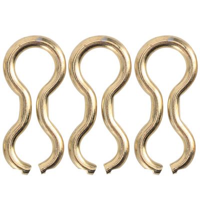 100PCS Brass Wire Eyes, Carp Fishing Lures US Size Sinker Eyelet for Homemade Fishing Weight Mold Tackle Accessories(L)