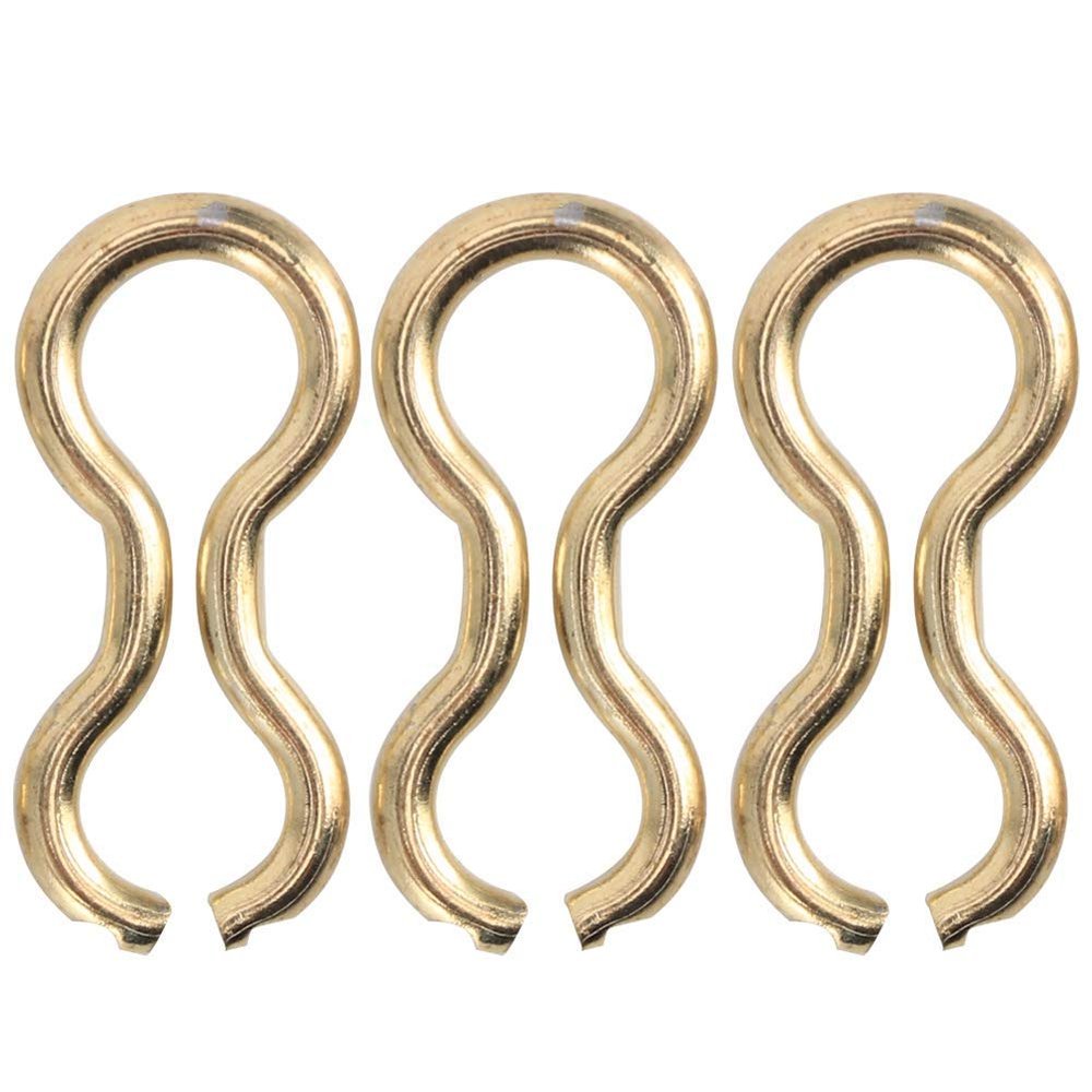 100PCS Brass Wire Eyes, Carp Fishing Lures US Size Sinker Eyelet for Homemade Fishing Weight Mold Tackle Accessories(L)
