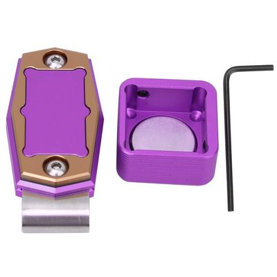 Billiard Chalk Case,Mini Portable Magnetic Billiard Chalk Case Box Mini Cue Tip Chalk Holder Billiard Pool Accessories(Purple)