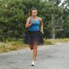 Dmaiy Tutus for Women Adult Layered Tulle Tutu Skirt Elastic Running Dance Skirts for Party Festival Costumes (Black) view 2