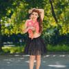 Dmaiy Tutus for Women Adult Layered Tulle Tutu Skirt Elastic Running Dance Skirts for Party Festival Costumes (Black) view 3