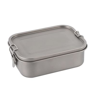 BRASSU Outdoor Pure Titanium Lunch Box Camping bento Box Lunch Box Picnic Box Portable Tableware (Size : 1 800ml)