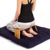 Foldable Meditation Stool, Contemporary Prayer Stool Kneeling Meditation Bench, Ergonomic Bamboo Yoga Stool, Wooden Seiza Kneeling Stool for Zen Meditating Posture view 2