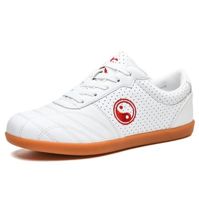 DAFLIN Taekwondo Lightweight Shoes Boxing Kung Fu Taichi Sports for Adults (Color : White, Size : 6 US)