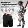 KOOPOW Boys Sliding Shorts Youth Baseball Cup Slider Shorts with Soft Protective Athletic Cup Baseball, Football, Lacrosse Black/Red view 2