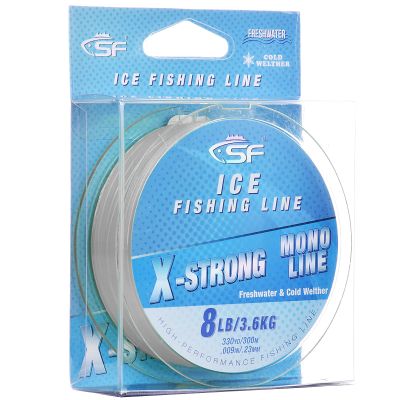 SF 8LB/3.6KG 330YD/300M X-Strong Ice Monofilament Fishing Line with Spool Mono Line Fishing Wire Freshwater, Clear