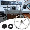 KAOLALI 13-1/2" Boat Marine 5 Spoke Destroyer Stainless Steel Steering Wheel view 1