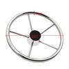 KAOLALI 13-1/2" Boat Marine 5 Spoke Destroyer Stainless Steel Steering Wheel view 2