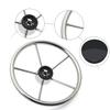 KAOLALI 13-1/2" Boat Marine 5 Spoke Destroyer Stainless Steel Steering Wheel view 3