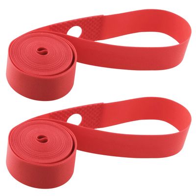 ZZLZX Bike Rim Strips 26" x 20mm 2PCS 26" x 20mm Resistant Durable Elastic Nylon Red Bicycle Rim Tape Bike Wheel Liner for Road Bike MTB Mountain Bike Tube Protector Wheel Liner, Bike Rim Tape