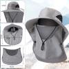12 Pcs Fishing Sun Hat for Men Women Wide Brim UV Sun Protection Cap Summer Outdoor Hiking Hat with Neck and Face Flap for Adults, 4 Colors view 2